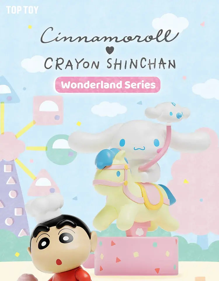 CINNAMOROLL X CRAYON SHINCHAN Wonderland Series Figures Blind Box