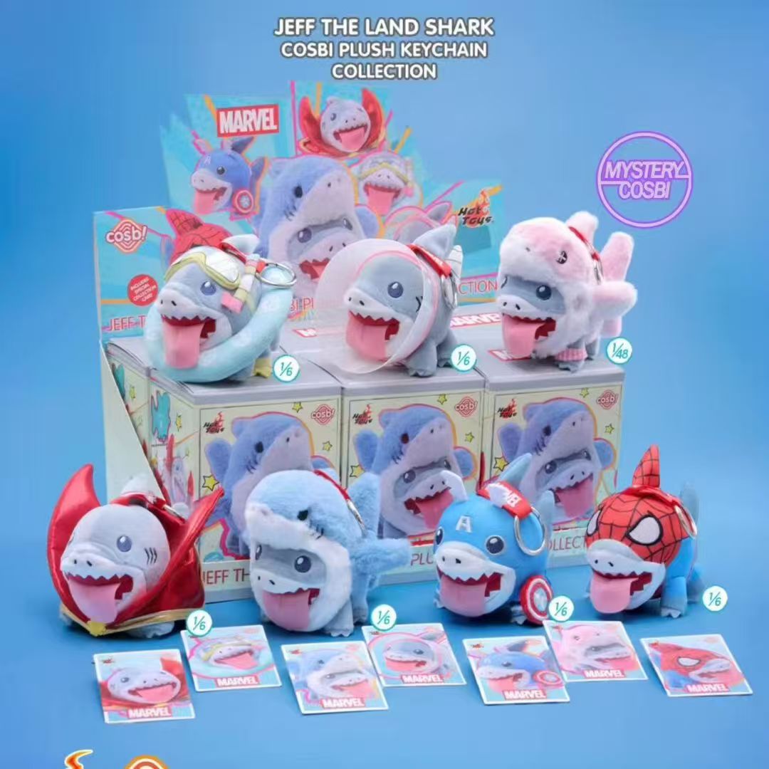 Marvel Rivals: Jeff the Land Shark Plush Keychain Blind Box