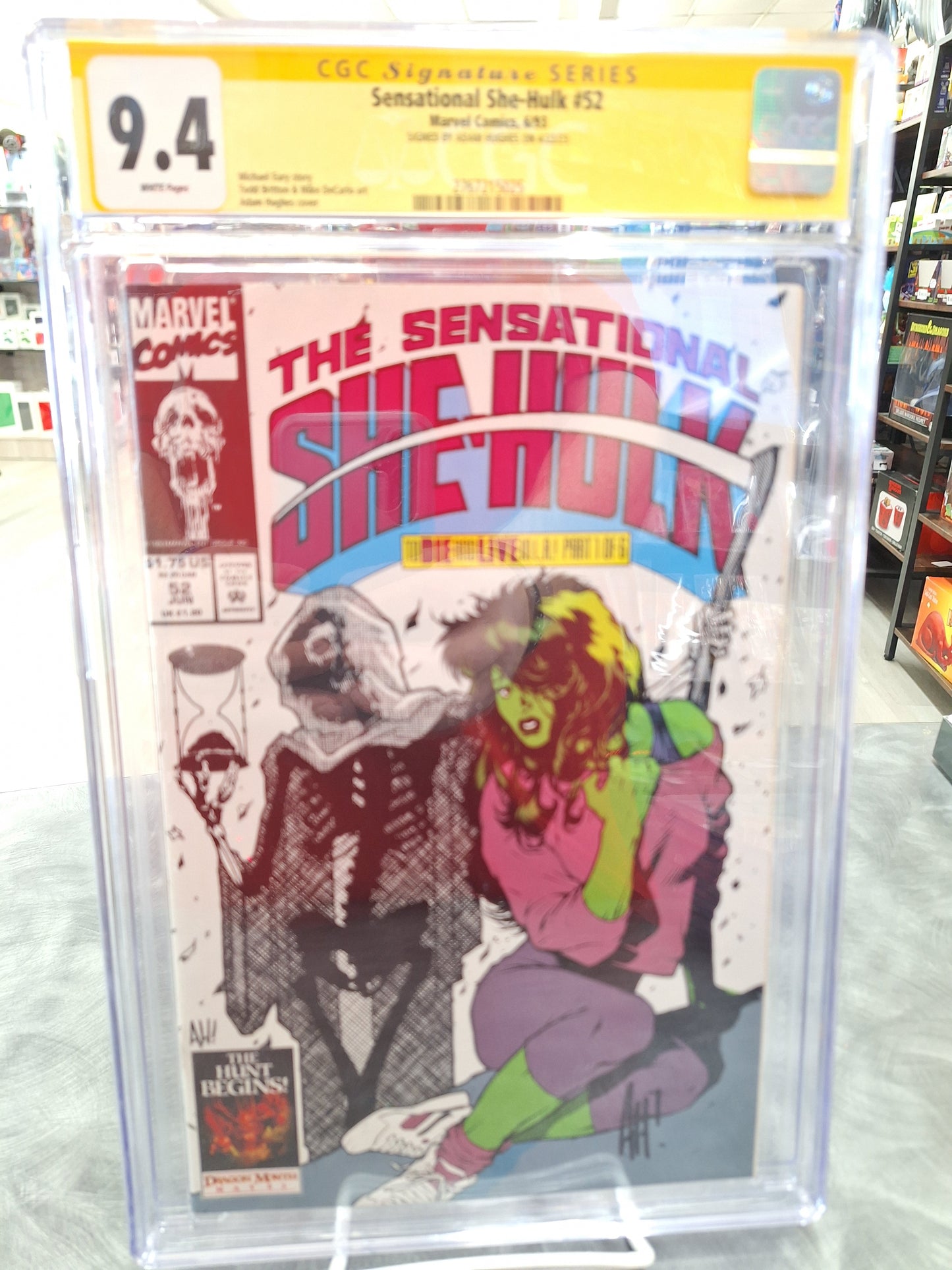 The Sensational She-Hulk #52 CGC 9.4 Signed Adam Hughes