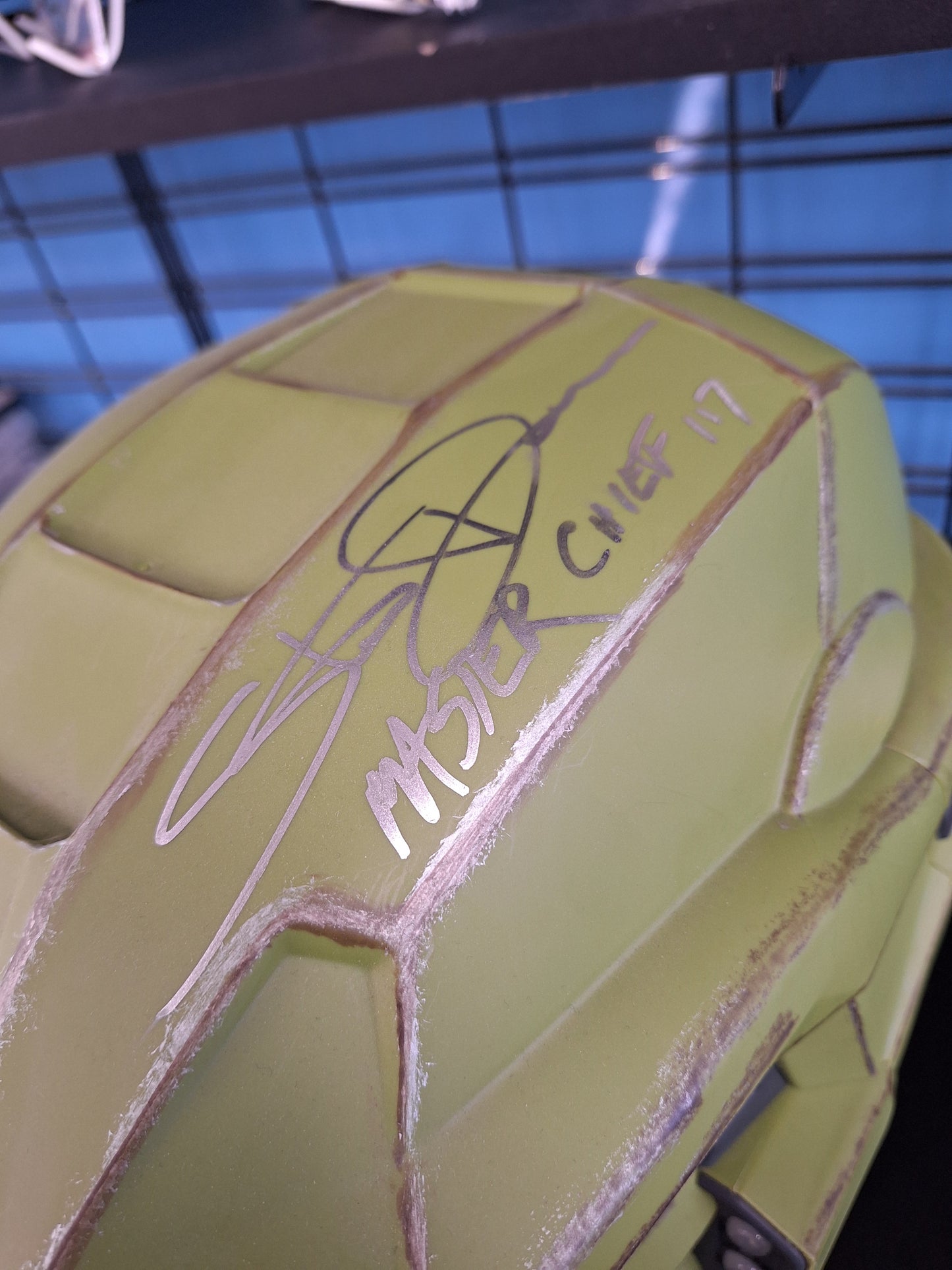 HALO Master Chief Full Size Helmet Signed by Steve Downs
