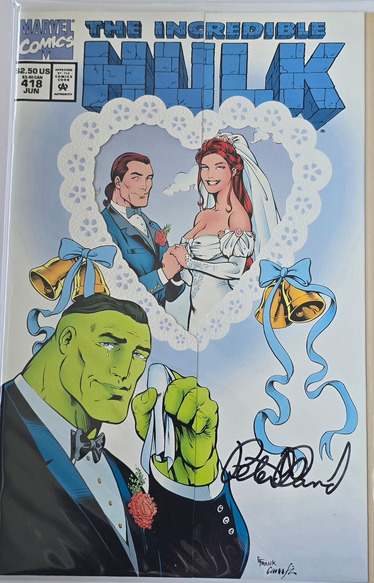 Incredible Hulk #418 Signed by Peter David