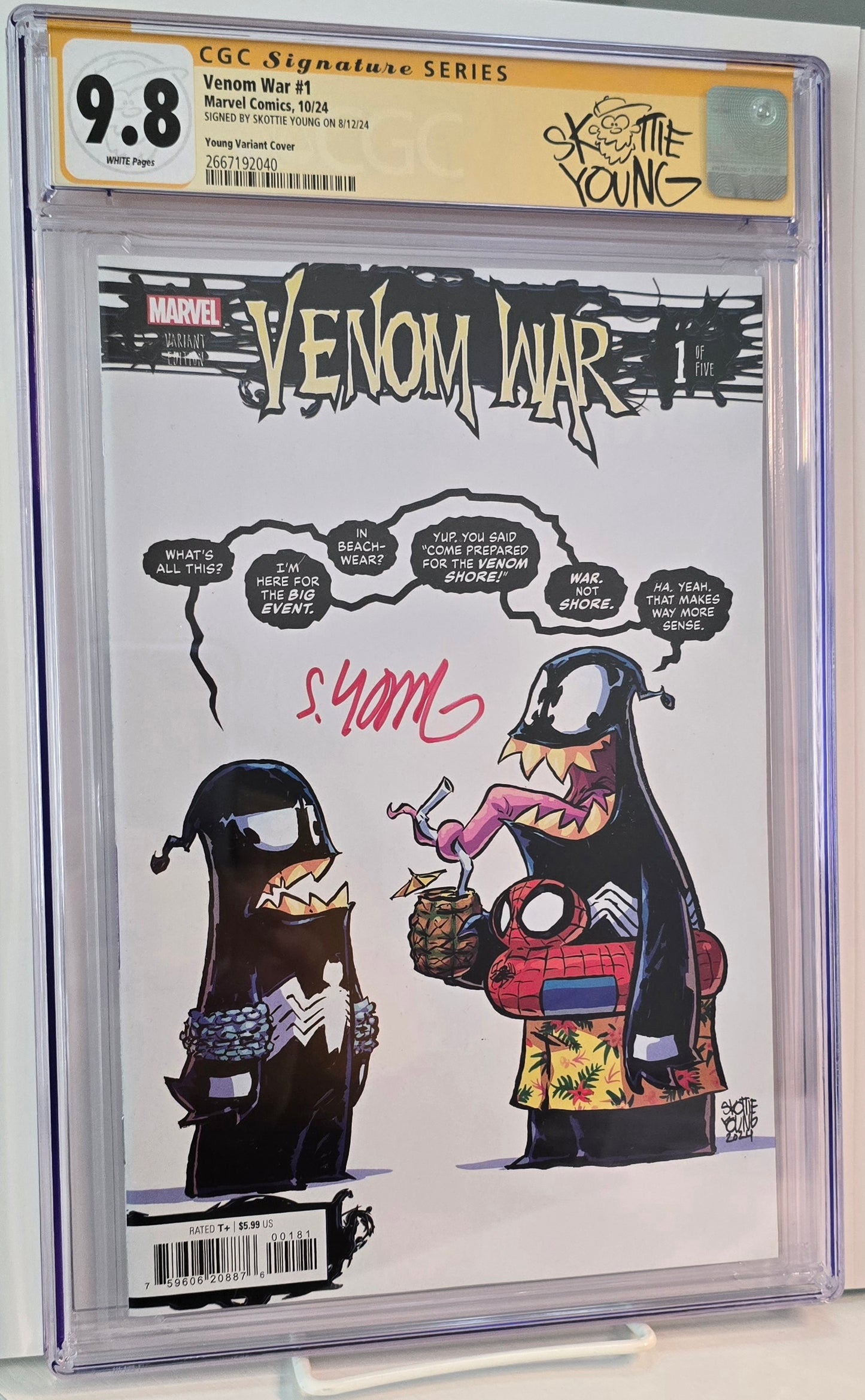 Venom War #1 2024 Signed Skottie Young Variant CGC SS 9.8