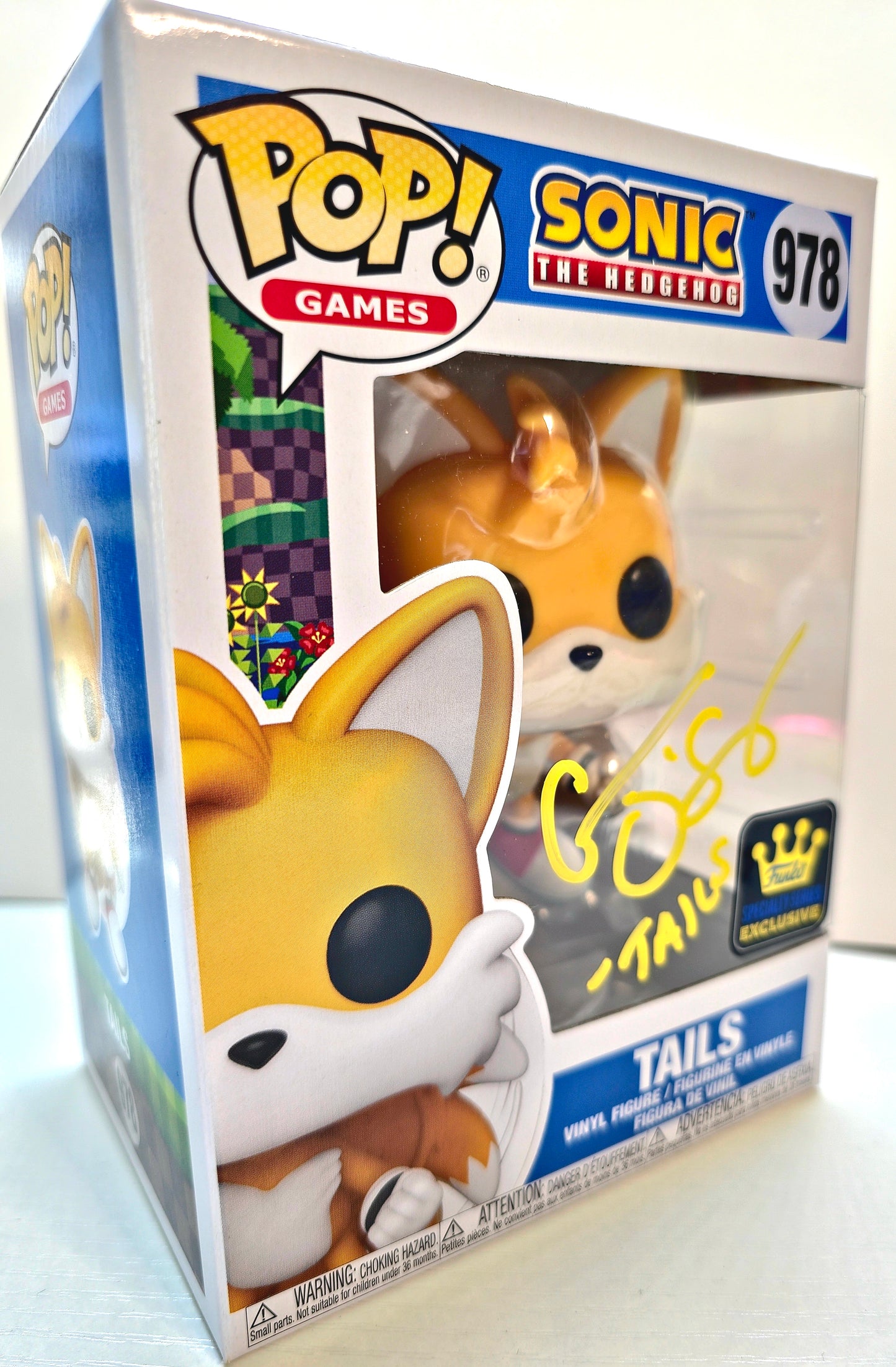 SIGNED - Funko Pop! Games: Sonic Tails Flying #978 - Signed by Colleen O'Shaughnessey