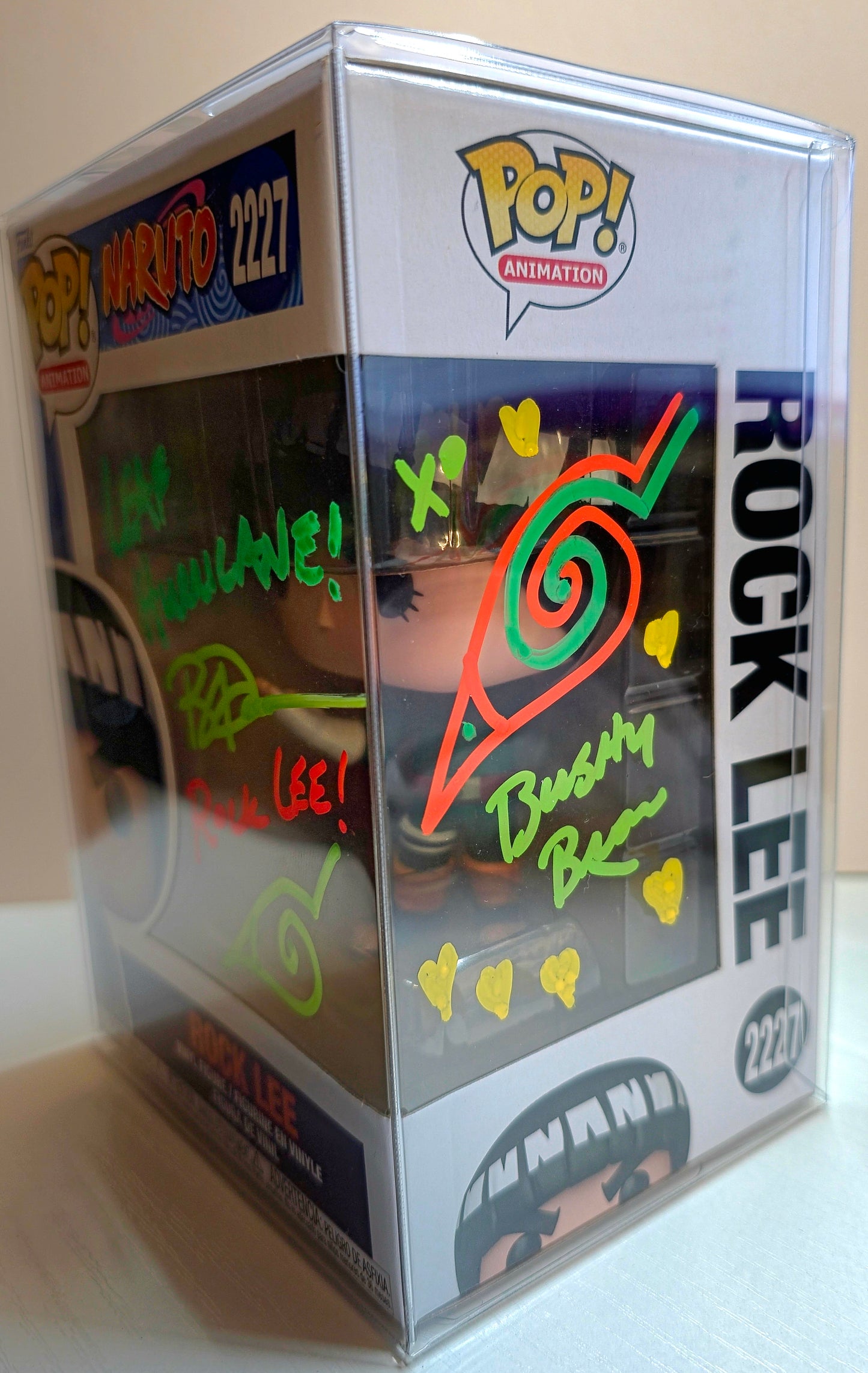 SIGNED - Funko Pop! Animation: Naruto - Rock Lee #2227 -SIGNED by Brian Donovan