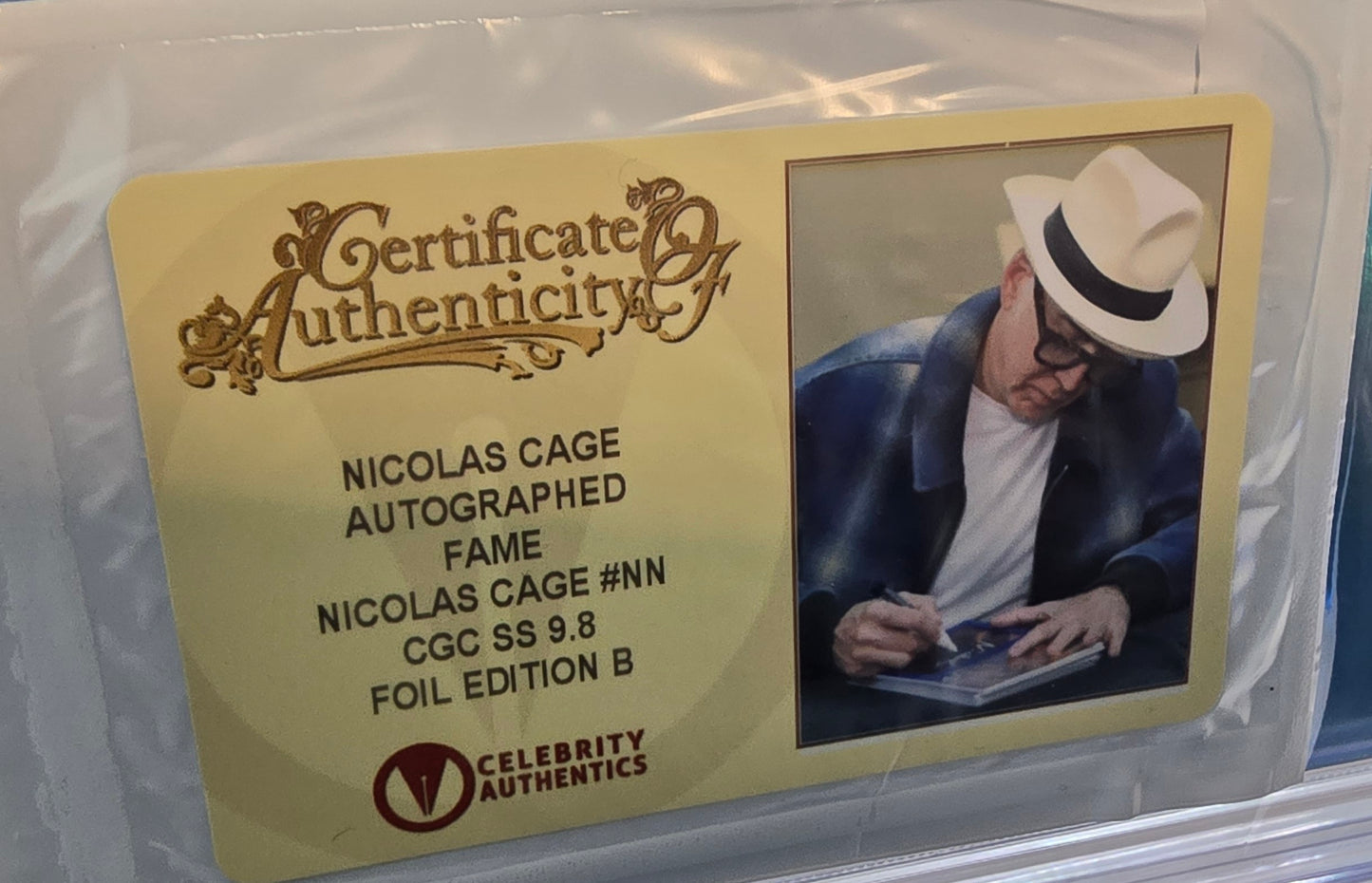 CGC Siganature Series 9.8 - Fame: Nicolas Cage & Greg Horn Foil Edition B - LTD #13/15