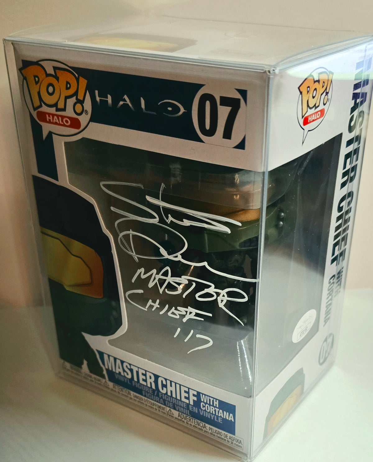 SIGNED -Funko Pop! Halo: Master Chief with Cortana #07 - Signed Steve Downes JSA