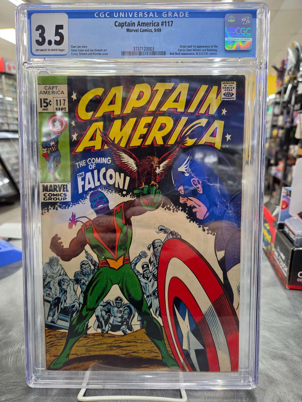 Captain America #117 - CGC 3.5 - 1st App Falcon