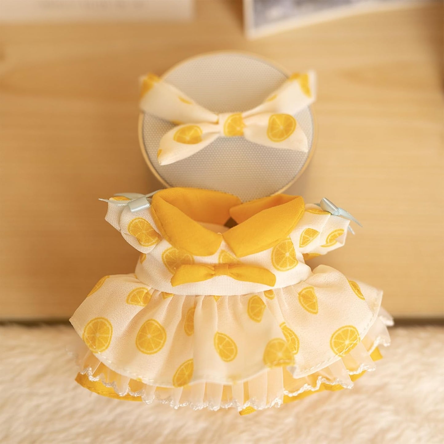 Yellow Dress - Plush Doll Clothes for Labubu - Calembou