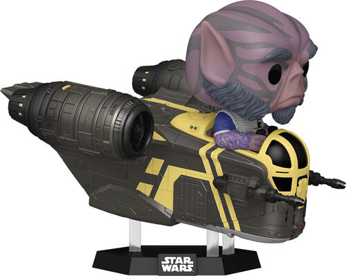 Funko POP! Rides Deluxe: Star Wars: The Mandalorian & Grogu - Zeb Orrelios in the Razor Crest #838