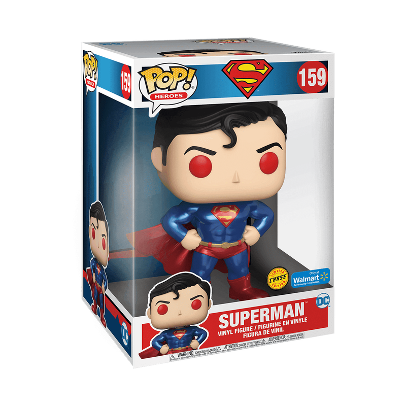 CHASE - Funko Pop! JUMBO: Heroes: Superman #159 (WALMART) - CHASE
