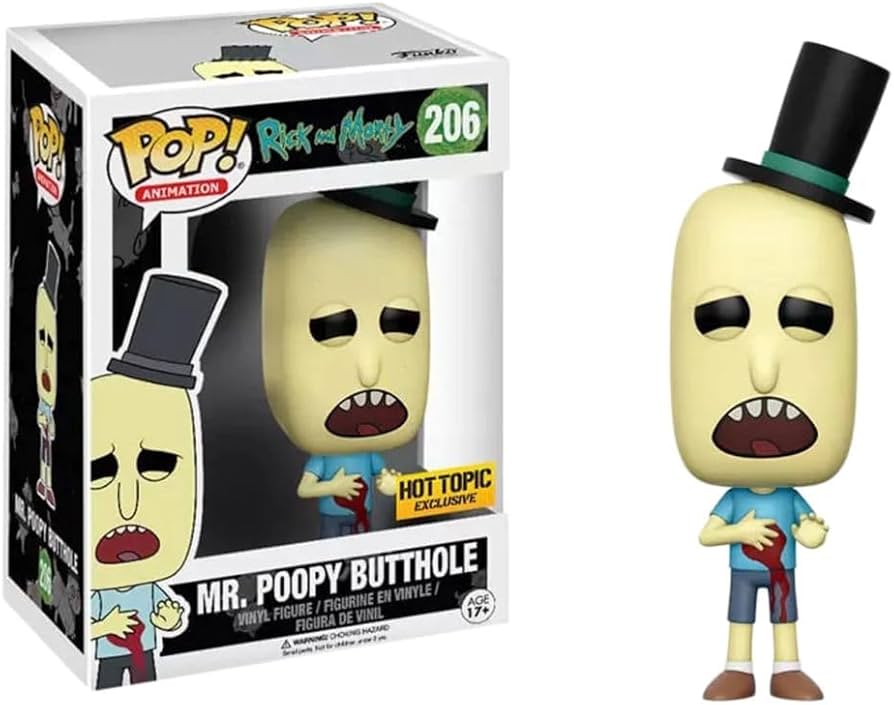 Funko Pop! Rick and Morty #206 Mr. Poopy Butthole Hot Topic Exclusive
