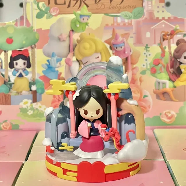 Disney Princess Sweetheart Flower Swing Series Cute Kawaii Princess Anime Figures X Model Kawaii Model Doll Ornaments Gi