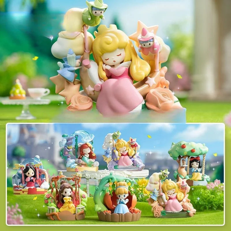 Disney Princess Sweetheart Flower Swing Series Cute Kawaii Princess Anime Figures X Model Kawaii Model Doll Ornaments Gi