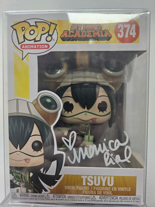 POP! My Hero Academia Tsuyu #374 Signed by Monica Rial