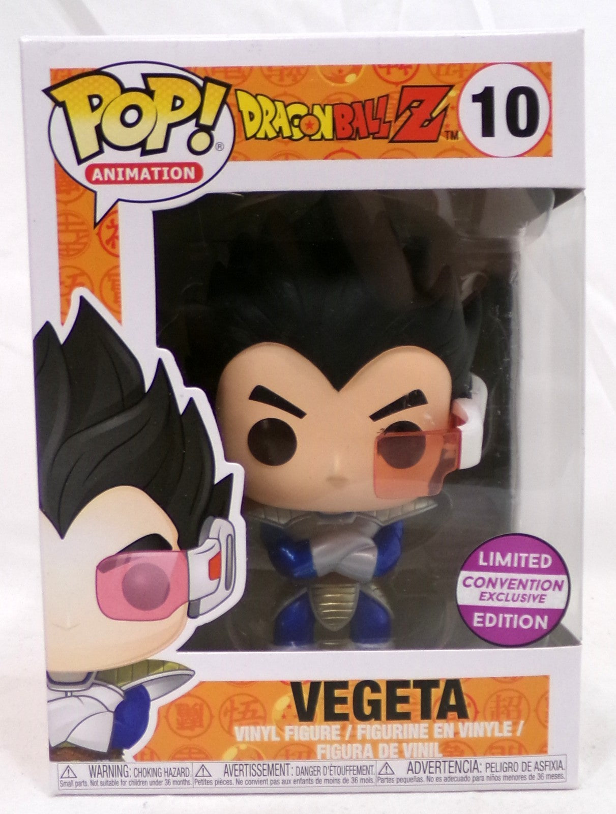 Funko Pop! Animation: Dragonball Z #10 Vegeta METALLIC LTD Convention Exclusive