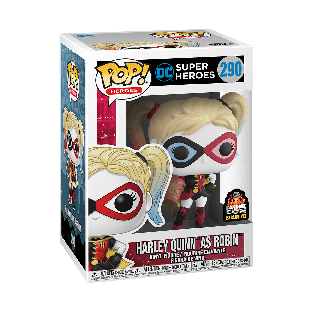 Funko Pop! Heroes: Super Heroes: Harley Quinn as Robin #290 LA Comic Con Exclusive