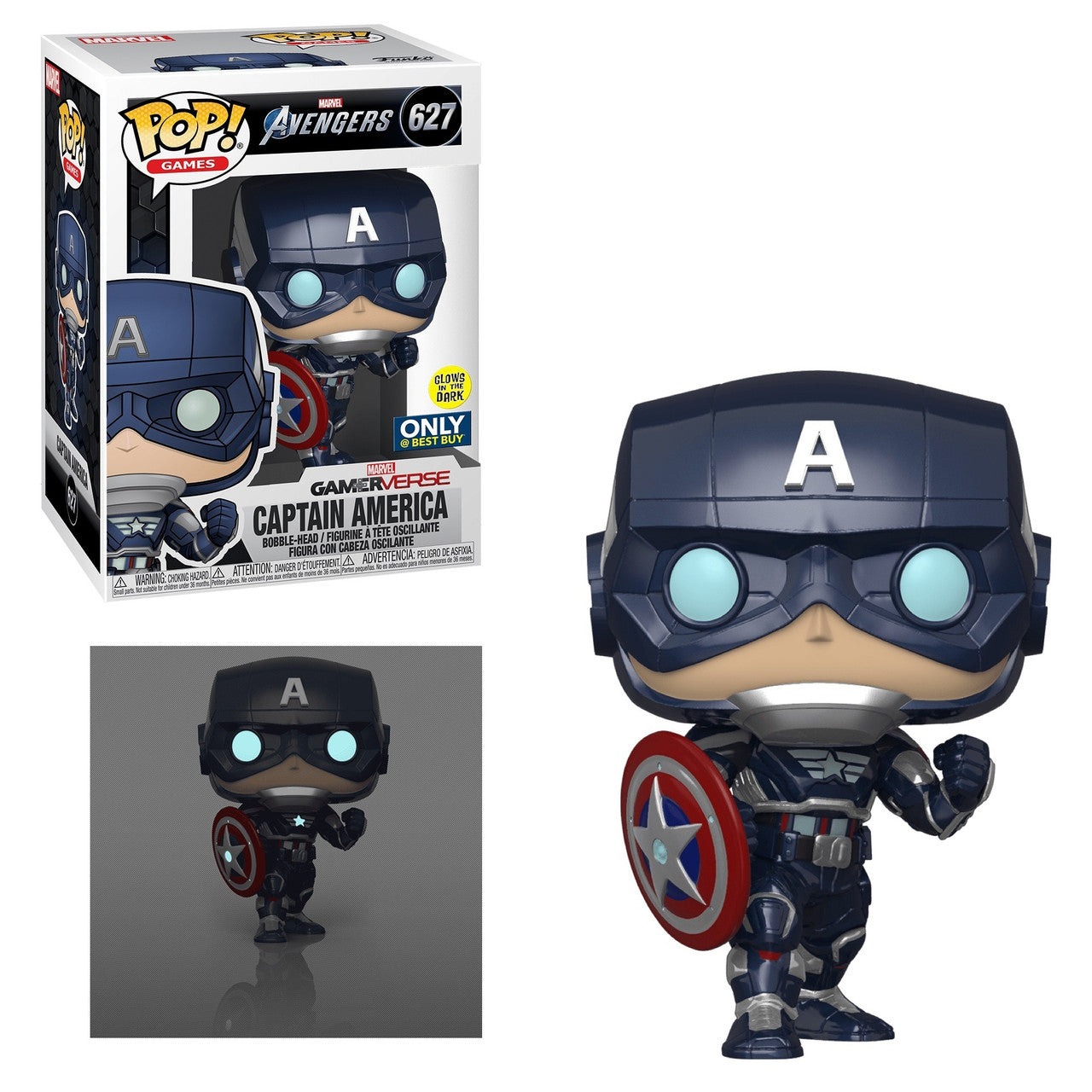 Funko Pop! Games: Avengers: Captain America #627 GITD Best Buy Exclusive