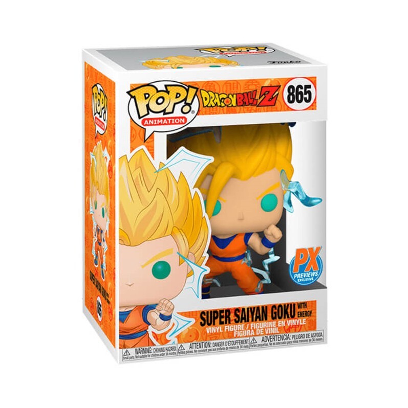 Funko Pop! Animation: DragonBall Z Super Saiyan Goku (w/ Energy) #865 PX Exclusive