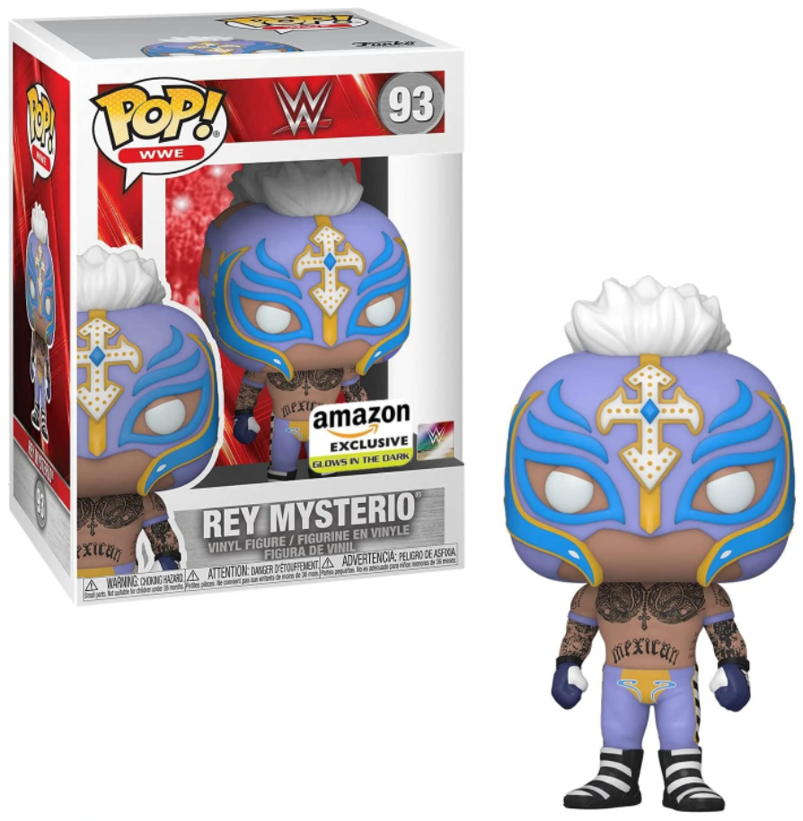 Funko Pop! WWE: Rey Mysterio #93 Amazon Glow in the Dark Vinyl Figure J4