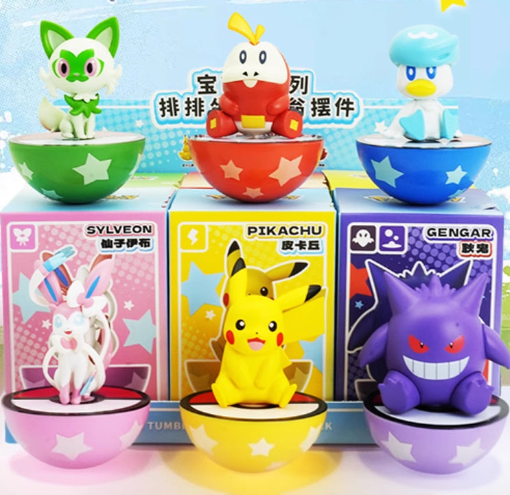Pokemon Wobbling Sit-in-a-Row Figures