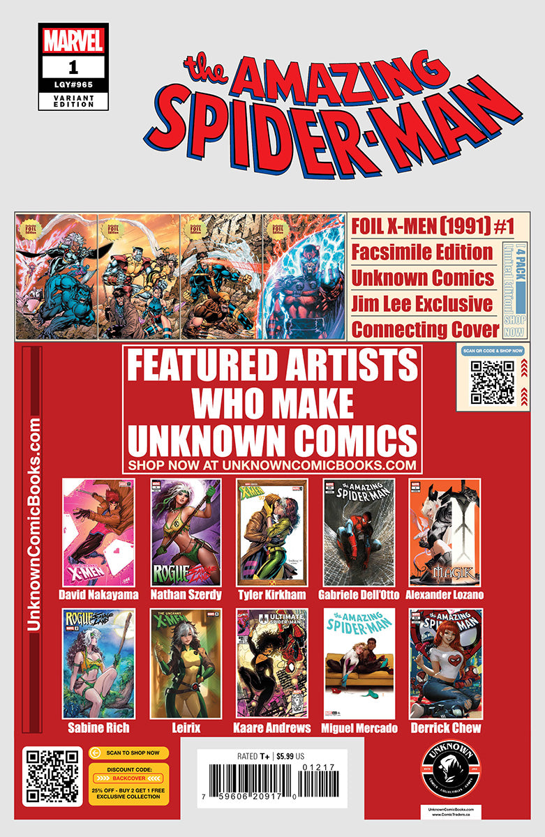 Amazing Spider-Man #1 Unknown Comics Nathan Szerdy Exclusive Var (04/09/2025)