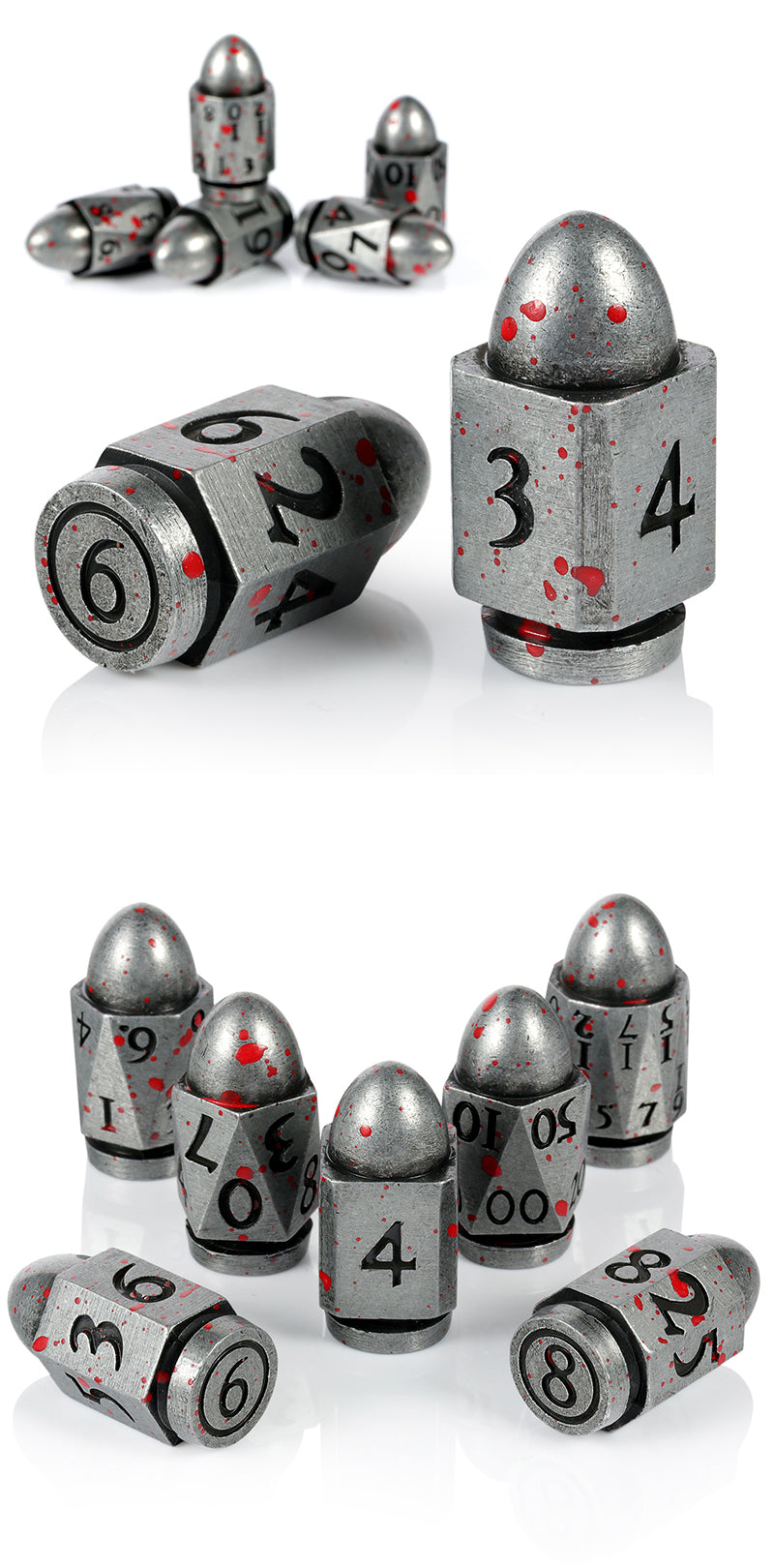 7 Die Metal Enamel Set - Bullet Blood & Iron