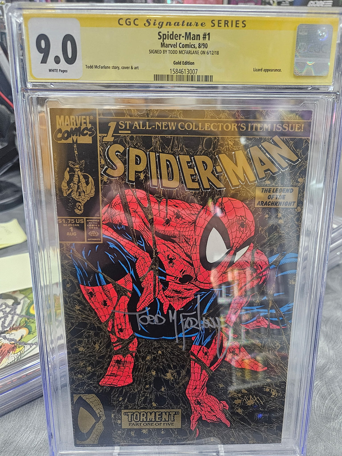 CGC 9.0 Spider-Man #1 Signed by Todd Mcfarlane
