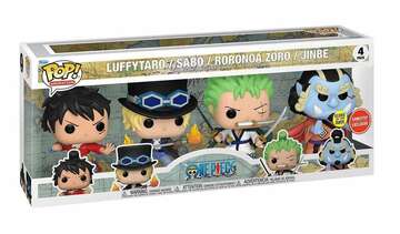 Funko POP! Animation: 4 Pack: Luffytaro / Sabo / Roronoa Zoro / Jinbe - GITD - Gamestop