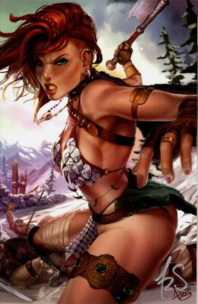 2021 Dynamite Comics Red Sonja Virgin #28 Signed by Tristan Thompson