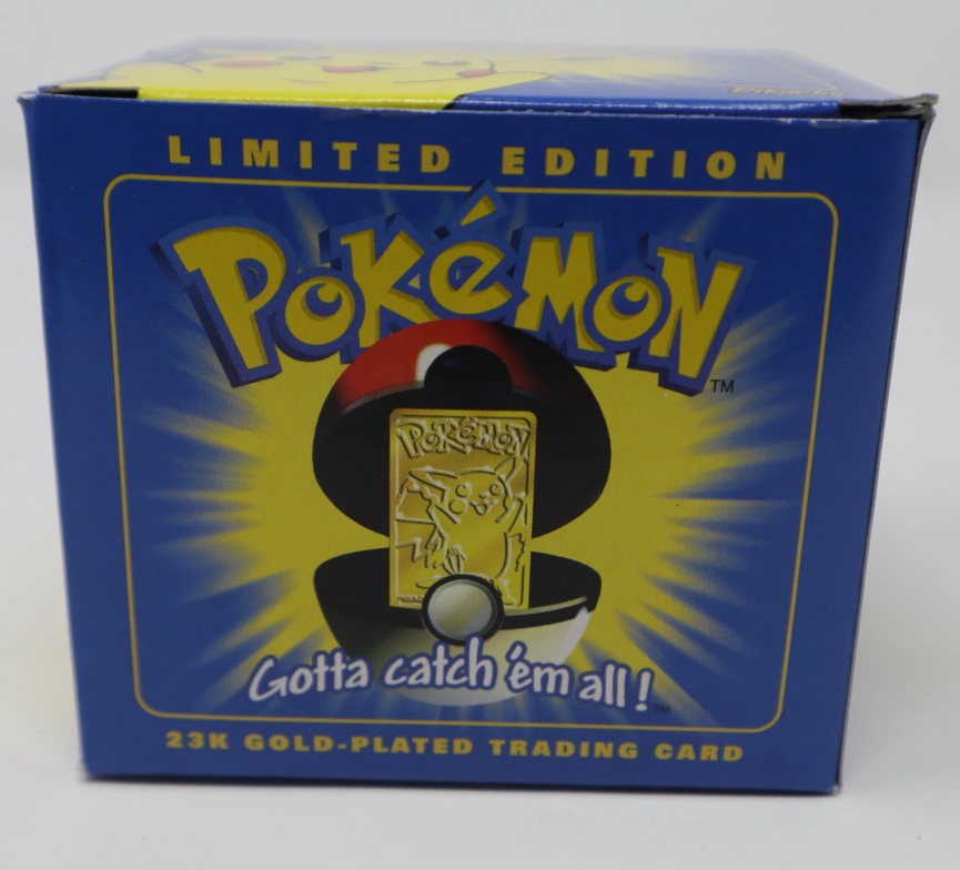 Pikachu Gold Burger King Card