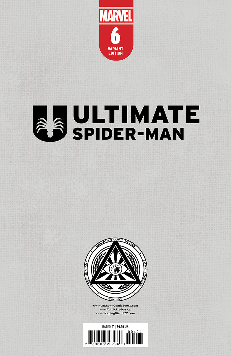 Ultimate Spider-Man #6 Unknown Comics Stephen Segovia Exclusive Virgin Var (06/19/2024) (07/31/2024)