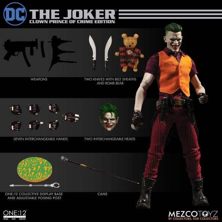 The Joker CLown Prince of Crime Mezco one:12