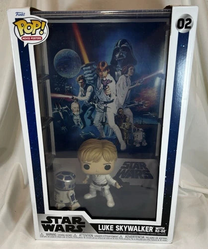 Funko Pop! Movie Poster with Case: Star Wars - Luke Skywalker With R2-D2 #02