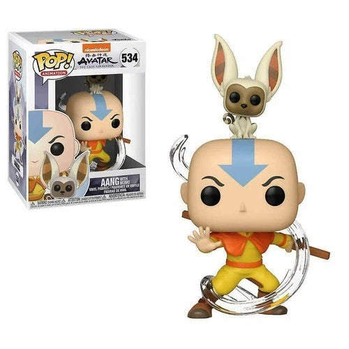 Funko Pop! Animation: Avatar the Last Airbend Aang with Momo #534
