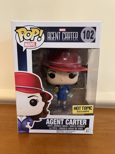 Funko Pop Marvel Agent Carter W/gold Orb 102 Exclusive Vinyl Figure