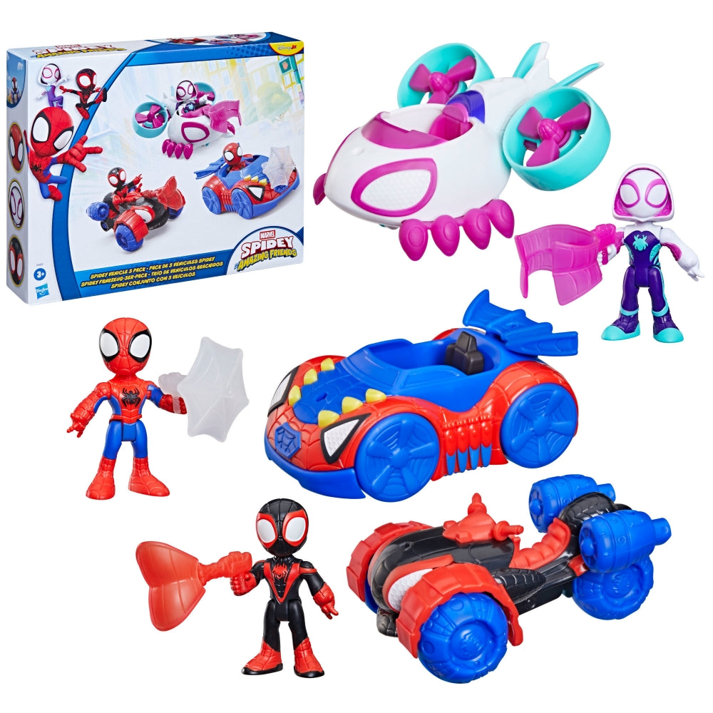 Marvel Spidey and his Amazing Friends Spidey Vehicle 3 Pack