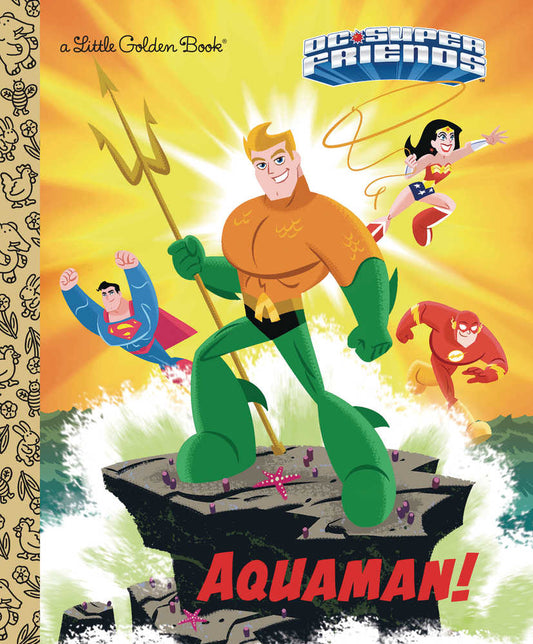 DC Super Friends Aquaman Little Golden Book Hardcover 