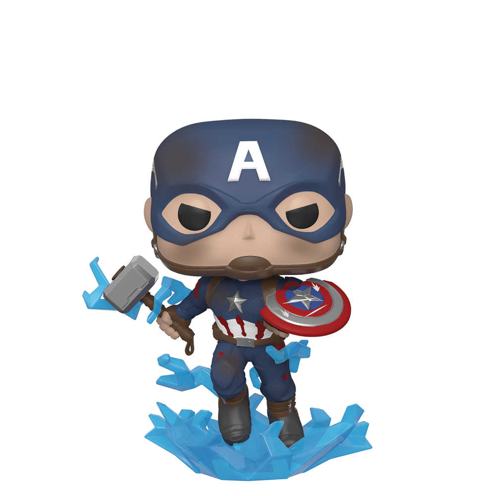 Funko Pop! Marvel Endgame: Cap America w/ Broken Shield & Mjolnir #573