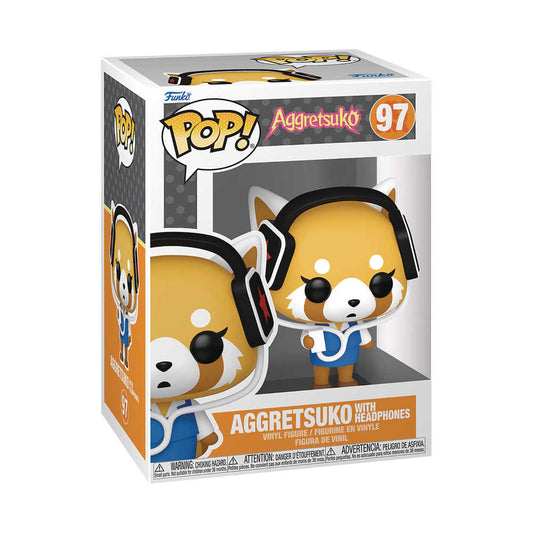 Pop Sanrio Aggretsuko W Headphones Figure