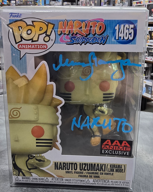 Pop! Naruto Uzumaki Link Mode AAA Signed Maile Flanagan