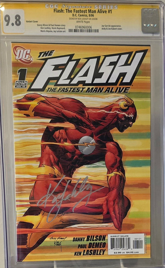 Flash: The Fastest Man Alive #1 (Variant Cover) CGC SIGNATURE SERIES 9.8 KEN LASHLEY