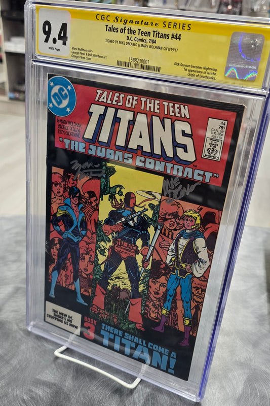 Tales of the Teen Titans #44 CGC 9.4 Signed by Mike Decarlo & Marv Wolfman