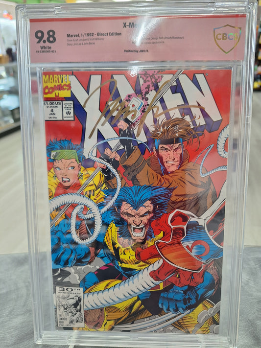 X-Men #4 CBCS 9.8 Signed Jim Lee & John Byrne