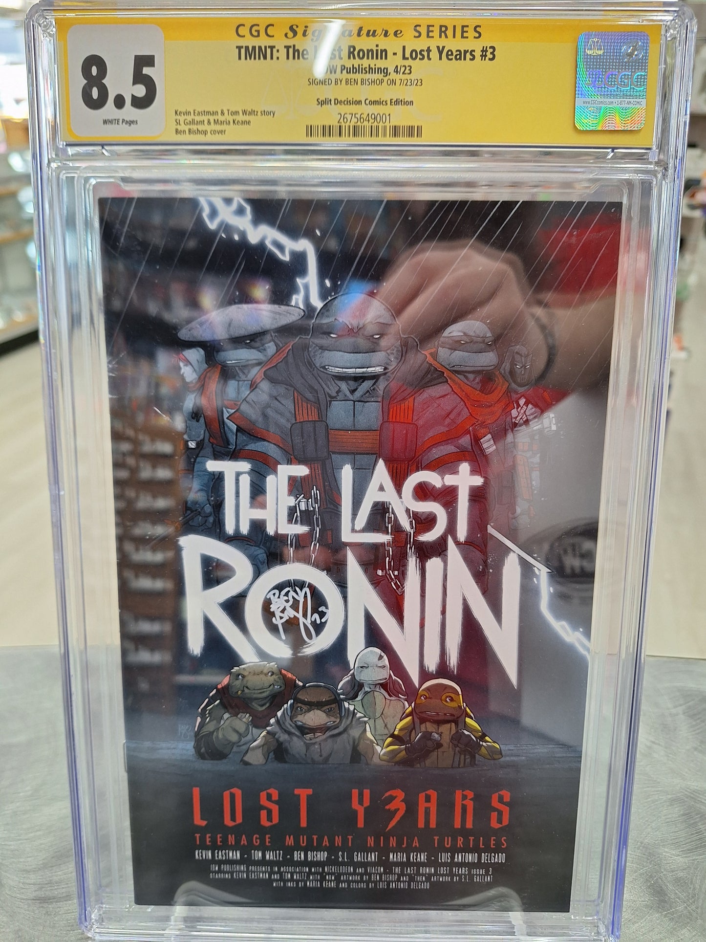 The Last Ronin: Lost Years #3 CGC 8.5 Signed Ben Bishop