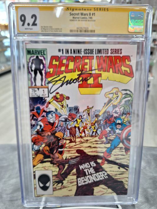 Secret Wars II #1 CGC 9.2 Signed Jim Shooter
