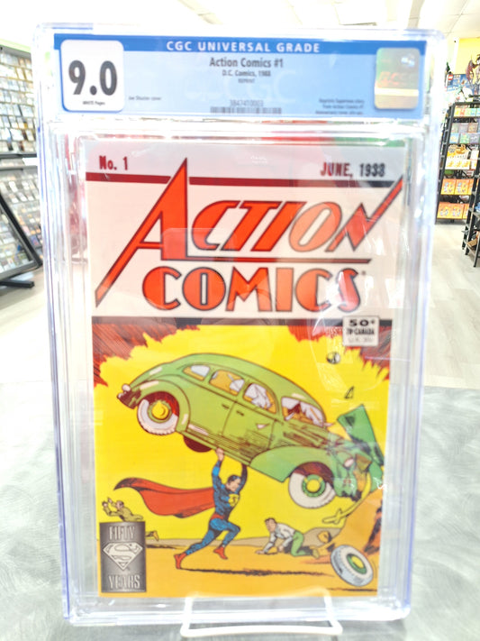 Action Comics #1 1988 Reprint CGC 9.0