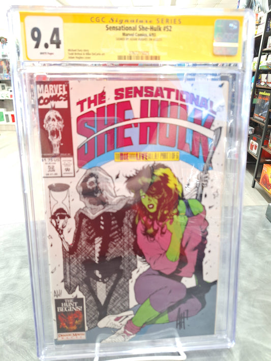 The Sensational She-Hulk #52 CGC 9.4 Signed Adam Hughes