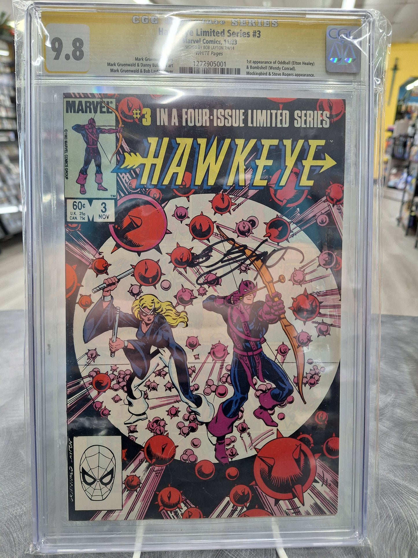 Hawkeye Limited Series #3 Signed by Rob Clayton CBCS 9.8