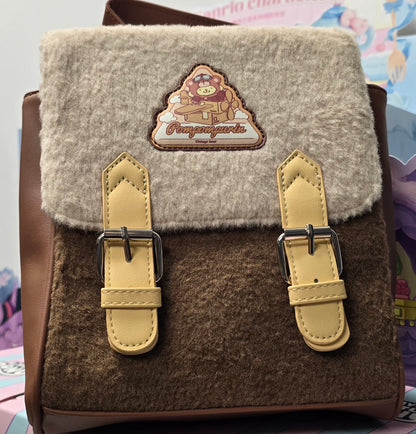 Sanrio Retro Teddy Bear Series Soft Plush Backpack (Pompompurin)