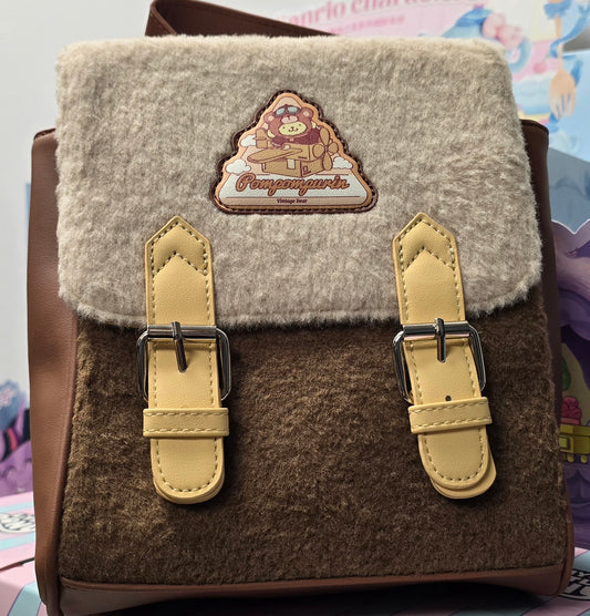 Sanrio Retro Teddy Bear Series Soft Plush Backpack (Pompompurin)